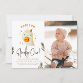 Invitation Éffrayant Une Mignonne Halloween photo d'anniversa (Devant)