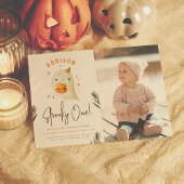 Invitation Éffrayant Une Mignonne Halloween photo d'anniversa