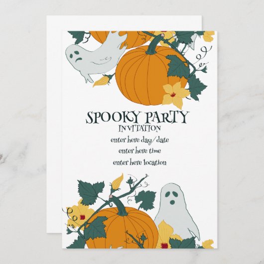 Invitation Éffrayante (Devant / Derrière)