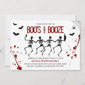 Invitation éffrayante Boo's and Booze Halloween Pa (Devant)