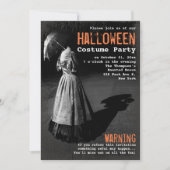 Invitation Éffrayante dame sans chef fête d'Halloween unique (Devant)