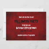Invitation éffrayante de partie de Halloween (Dos)