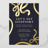 Invitation Éffrayante de serpent Halloween Foil (Recto)