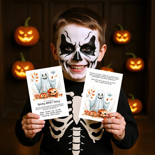 Invitation éffrayante du parti fantôme