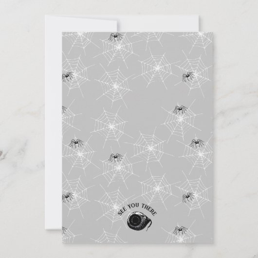 Invitation Éffrayante Eclosion Halloween fête d'anniversaire (Dos)