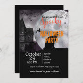 Invitation éffrayante envoûtée à thème halloween (Devant / Derrière)