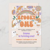 Invitation éffrayante Fantôme 1er anniversaire (Devant / Derrière)