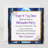 Invitation Éffrayante fête d'Halloween (Dos)