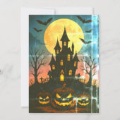 Invitation Éffrayante fête d'Halloween (Dos)