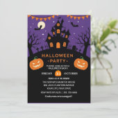 Invitation Éffrayante fête d'Halloween (Debout devant)