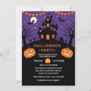 Invitation Éffrayante fête d'Halloween