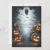 Invitation Éffrayante fête d'Halloween (Dos)