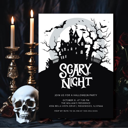 Invitation Éffrayante fête d'Halloween