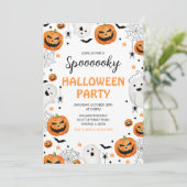 Invitation Éffrayante fête d'Halloween (Debout devant)