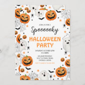 Invitation Éffrayante fête d'Halloween (Devant / Derrière)