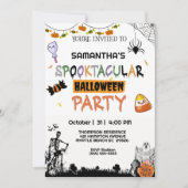 Invitation Éffrayante fête d'Halloween (Devant)