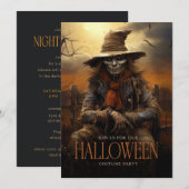 Invitation Éffrayante Fête d'Halloween pour adultes (Devant / Derrière)