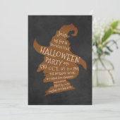 Invitation Éffrayante fête d'Halloween Silhouette (Debout devant)
