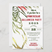 Invitation Éffrayante Halloween adulte peur costume crâne (Devant)