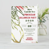 Invitation Éffrayante Halloween adulte peur costume crâne (Debout devant)