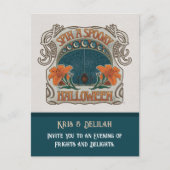 Invitation éffrayante Halloween gothique style Vin (Devant)