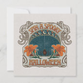 Invitation éffrayante Halloween gothique style Vin (Devant)