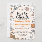 Invitation Éffrayante Halloween mignonne Fête d'anniversaire  (Devant)