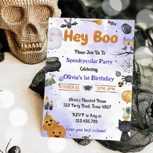 Invitation Éffrayante Halloween mignonne Fête d'anniversaire