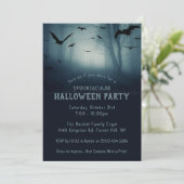 Invitation Éffrayante Haunted Forest Halloween Party (Debout devant)