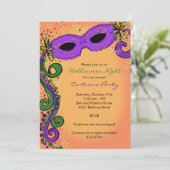 Invitation éffrayante Mardi Gras pour la fête d'Ha (Debout devant)