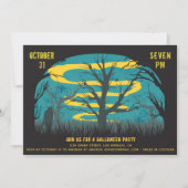 Invitation Éffrayante nuit effrayante. Costume d'Halloween no (Devant)