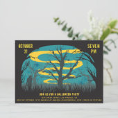 Invitation Éffrayante nuit effrayante. Costume d'Halloween no (Debout devant)