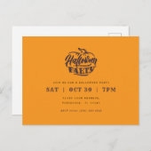 Invitation éffrayante Octobre à la fête d'Hallowee (Devant / Derrière)