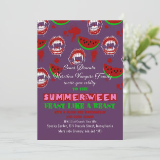 Invitation effrayante pour une fête de Summerween