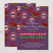 Invitation effrayante pour une fête de Summerween (Devant / Derrière)