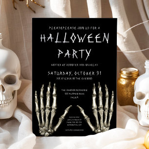 Invitation Éffrayante Skeleton Halloween