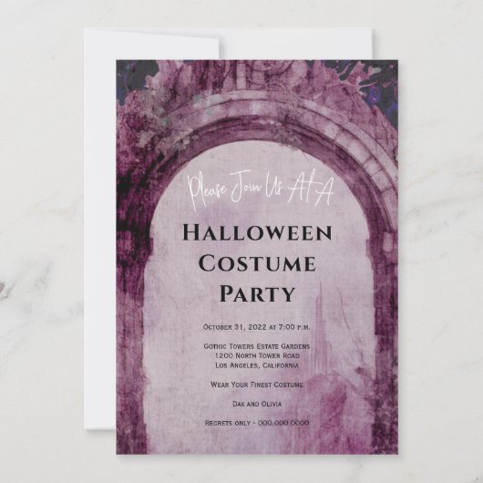 Invitation Éffrayante Skeleton Halloween (Dos)