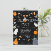 Invitation Éffrayante Soirée d'Halloween (Debout devant)