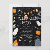 Invitation Éffrayante Soirée d'Halloween (Devant)