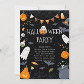 Invitation Éffrayante Soirée d'Halloween (Devant)