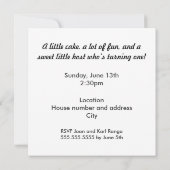 Invitation effrontée de fête d'anniversaire de (Dos)