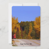 Invitation Egg Harbour, WI automne saison avec chariot (Devant)