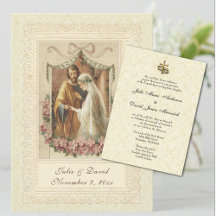 Église catholique de mariage vintage/Réception