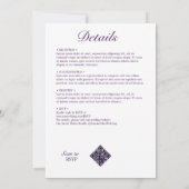 Invitation Église catholique moderne Mariage tout-en-un viole (Dos)