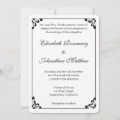 Invitation Eglise d'Auvers par Vincent van Gogh Mariage (Dos)