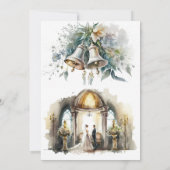 Invitation Eglise de mariée et de chambre et Mariage Floral (Dos)