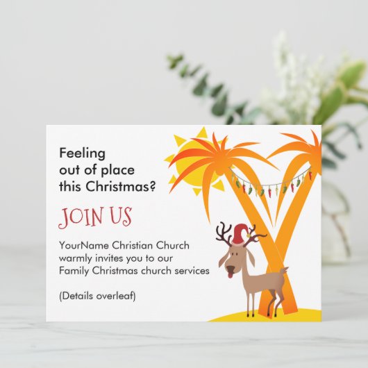 Invitation Église de Noël (Debout devant)