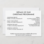 Invitation Église de Noël (Dos)