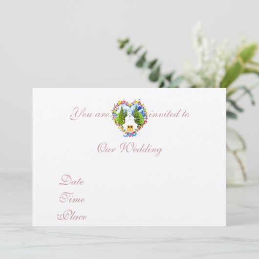 Invitation Église de pays (Debout devant)