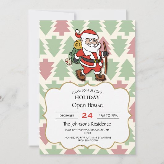 Invitation Église de Santa Claus (Devant)